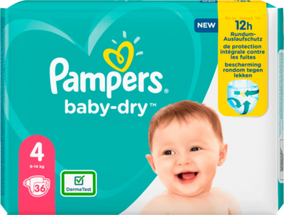 Pampers - Baby-Dry - Einzelpack mit 36 Windeln - Größe 4